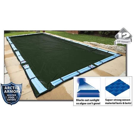 Arctic Armor Arctic Armor WC846 12 Year 16'x32' Rectangle In Ground Swimming Pool Winter Covers WC846